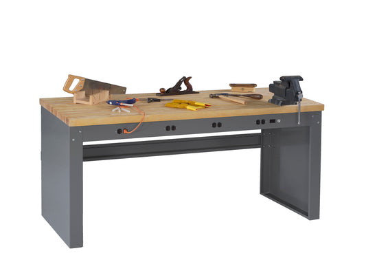 Tennsco EB-1-3672M Electronic Workbench With Maple Top And Panel Legs