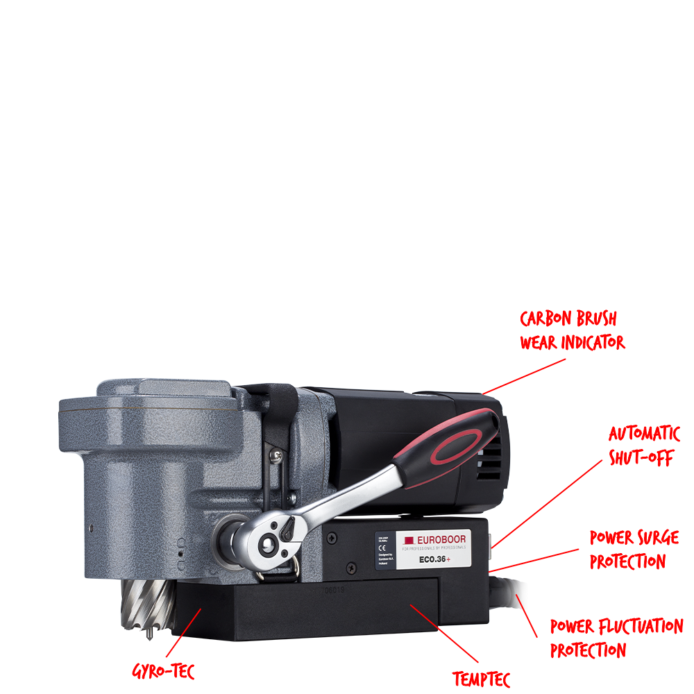Euroboor ECO.36+ Magnetic Drilling Machine, 1 7/16", 110 V, Us.