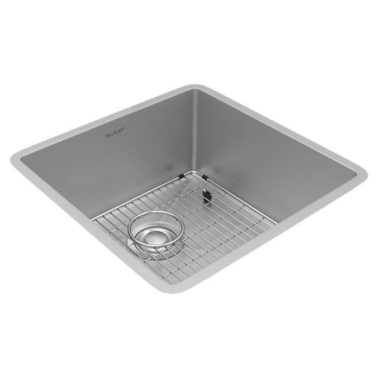 Elkay ECTRU17179TC Crosstown® 18 Gauge Stainless Steel 18-1/2" x 18-1/2" x 9" Single Bowl Undermount Sink Kit