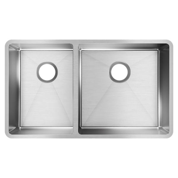 Elkay ECTRU32179LT Crosstown® 18 Gauge Stainless Steel 31-1/2" x 18-1/2" x 9" 40/60 Double Bowl Undermount Sink