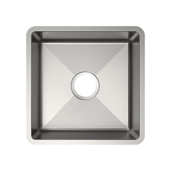 Elkay ECTRUAD151550 Crosstown® 18 Gauge Stainless Steel 16-1/2" x 16-1/2" x 5" Single Bowl Undermount Sink