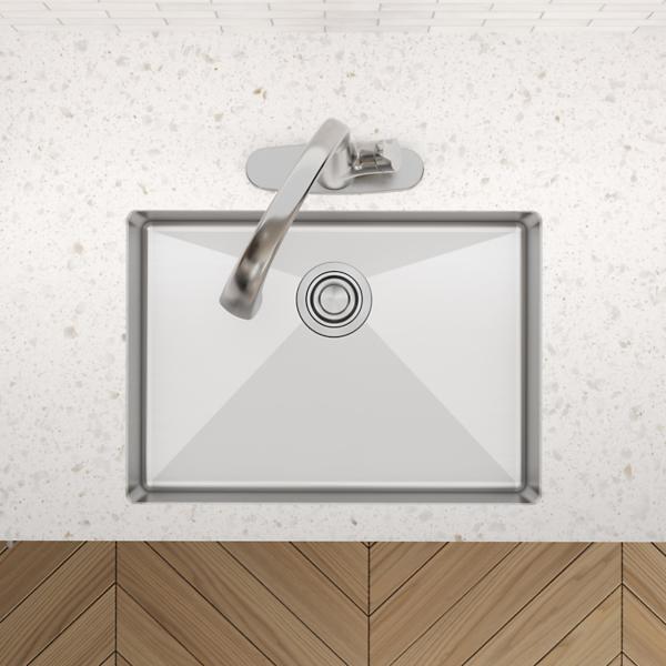 Elkay ECTRUAD241755 Crosstown® 18 Gauge Stainless Steel 25-1/2" x 18-1/2" x 5-1/2" Single Bowl Undermount Sink