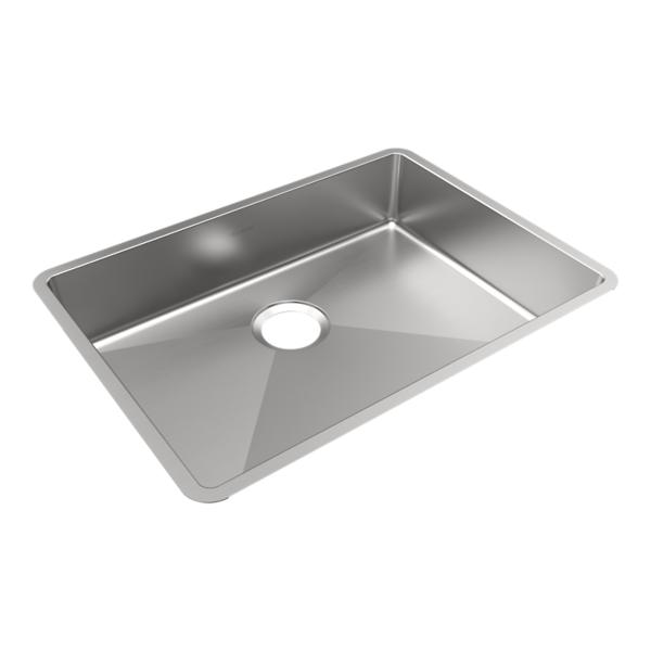 Elkay ECTRUAD241755 Crosstown® 18 Gauge Stainless Steel 25-1/2" x 18-1/2" x 5-1/2" Single Bowl Undermount Sink