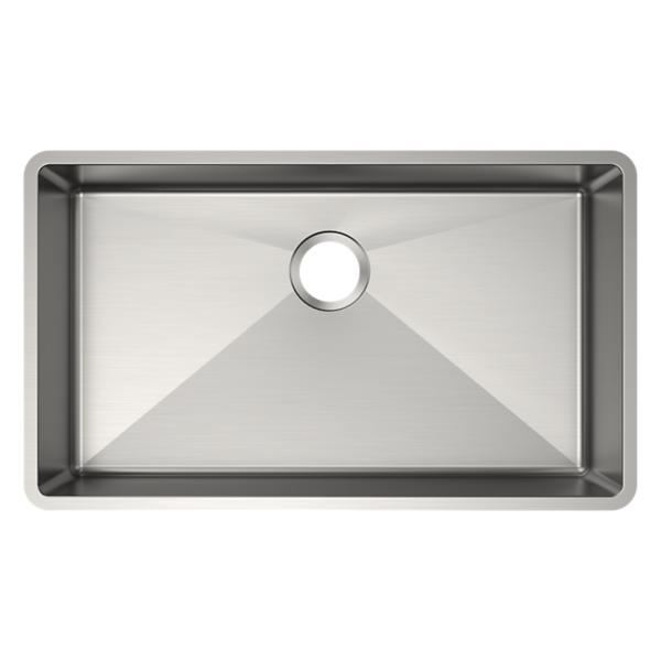 Elkay ECTRUAD301755 Crosstown® 18 Gauge Stainless Steel 31-1/2" x 18-1/2" x 5-1/2" Single Bowl Undermount Sink