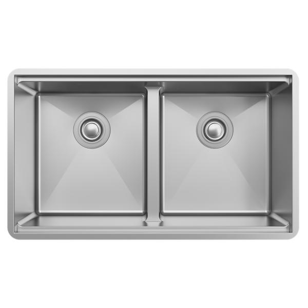 Elkay ECTRUAQ31169TWC Crosstown® 18 Gauge Workstation Stainless Steel 31-1/2" x 18-1/2" x 9" Equal Double Bowl Sink Kit with Aqua Divide