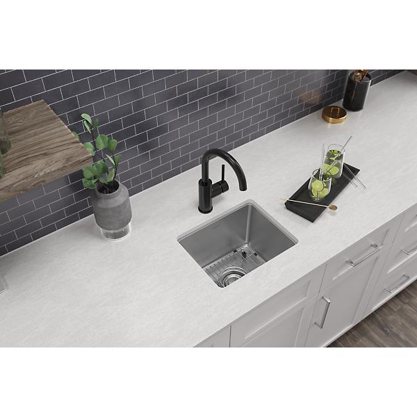 Elkay ECTSR15159TBG Crosstown® 18 Gauge Stainless Steel 15" x 15" x 9" Single Bowl Dual Mount Sink Kit