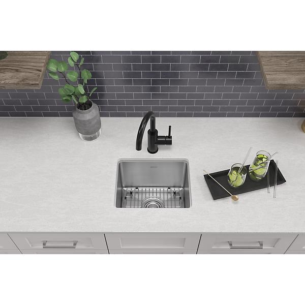 Elkay ECTSR15159TBG Crosstown® 18 Gauge Stainless Steel 15" x 15" x 9" Single Bowl Dual Mount Sink Kit