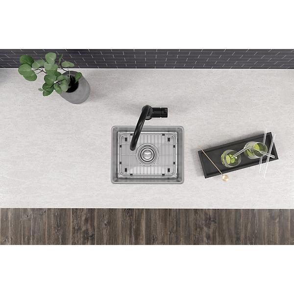 Elkay ECTSR15159TBG Crosstown® 18 Gauge Stainless Steel 15" x 15" x 9" Single Bowl Dual Mount Sink Kit