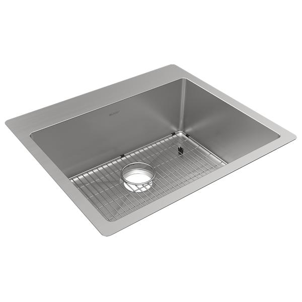 Elkay ECTSR25229TBG Crosstown 18 Gauge Stainless Steel 25" x 22" x 9" Single Bowl Dual Mount Sink Kit