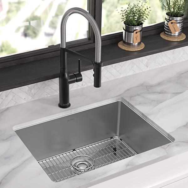 Elkay ECTSR25229TBG Crosstown 18 Gauge Stainless Steel 25" x 22" x 9" Single Bowl Dual Mount Sink Kit