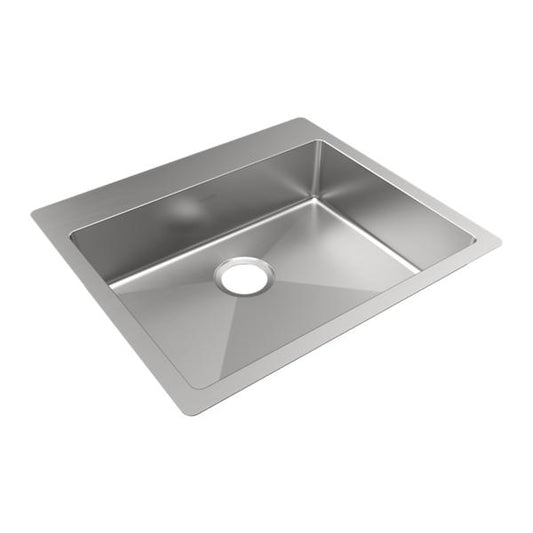 Elkay ECTSRAD252260 Crosstown® 18 Gauge Stainless Steel 25" x 22" x 6" Single Bowl Dual Mount ADA Sink