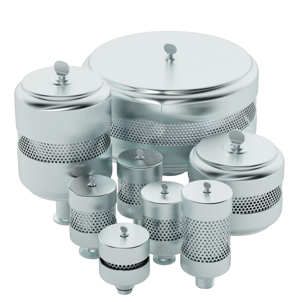 Solberg EFDB-FG11-177 Oil Mist Discharge Filter – Drain Back Design, 1.75" UNF, 0.3 Micron Coalescing Vacuum Exhaust Filter