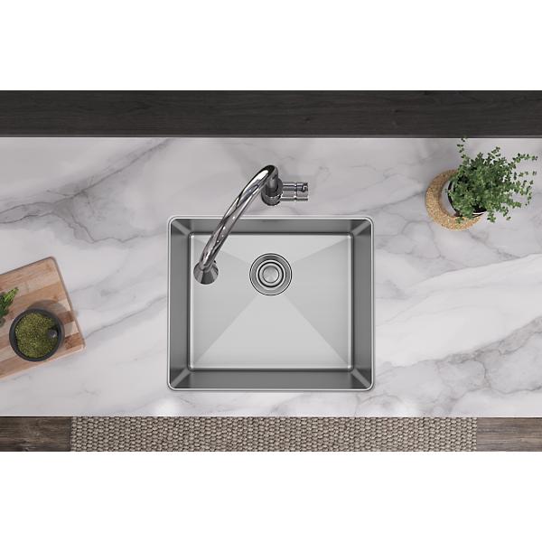 Elkay EFRU191610T Crosstown® 16 Gauge Stainless Steel 21-1/2" x 18-1/2" x 10" Single Bowl Undermount Sink