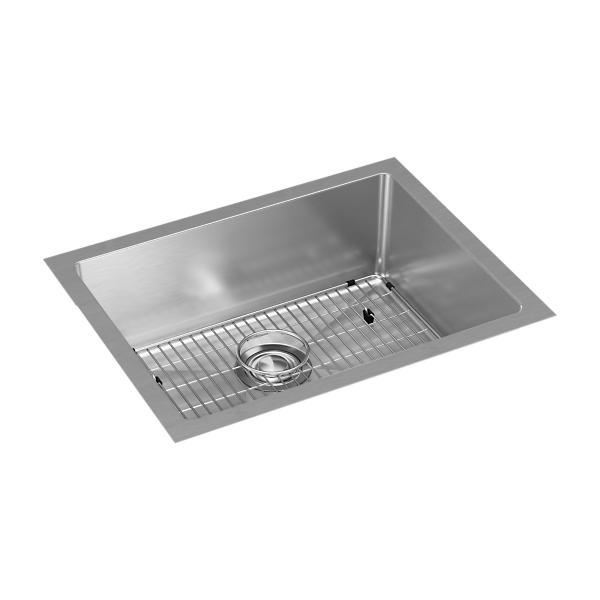 Elkay EFRU2115TC Crosstown® 16 Gauge Stainless Steel 23-1/2" x 18-1/4" x 8" Single Bowl Undermount Sink Kit