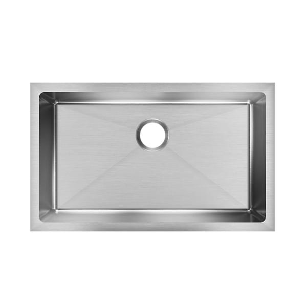 Elkay EFRU2816T Crosstown® 16 Gauge Stainless Steel 30-1/2" x 18-1/2" x 8" Single Bowl Undermount Sink