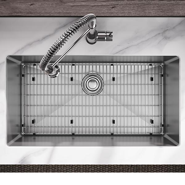 Elkay EFRU311610TFC Crosstown® 16 Gauge Stainless Steel 32-1/2" x 18" x 10" Single Bowl Undermount Sink Kit with Faucet