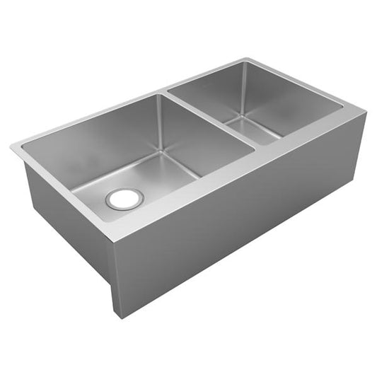 Elkay EFRUFF23417 Crosstown® 16 Gauge Stainless Steel 35-7/8" x 20-1/4" x 9" Double Bowl Tall Farmhouse Sink