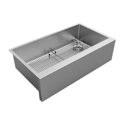 Elkay EFRUFF3417RDBG Crosstown® 16 Gauge Stainless Steel 35-7/8" x 20-1/4" x 9" Single Bowl Tall Farmhouse Sink Kit