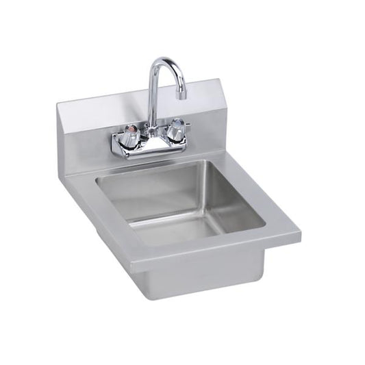 Elkay EHS-14X Stainless Steel 14" x 16-1/2" x 11" 18 Gauge Hand Sink with Faucet
