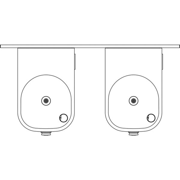 Elkay EHWM217RAC Soft Sides® Heavy Duty Bi-Level Reverse Fountain Non-Filtered Non-Refrigerated Stainless