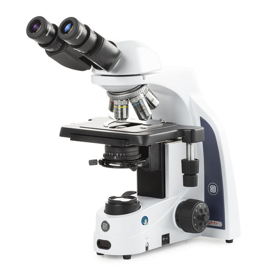 Globe Scientific EIS-1152-EPLI iScope binocular microscope with EWF 10x/22mm eyepieces E-plan EPLI 4/10/S40/S100x oil IOS objectives rackless stage and 3W NeoLED™ illumination