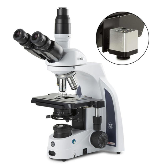 Globe Scientific EIS-1153-PLI-HDS iScope trinocular microscope with EWF 10x/22mm eyepieces