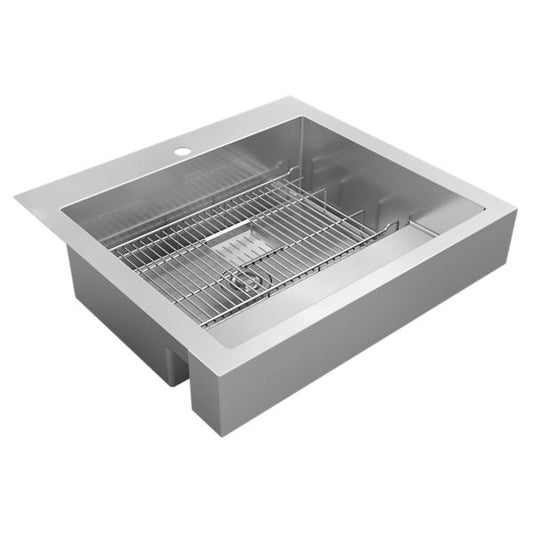 Elkay ELDSSF30279DBG Dart Canyon® Stainless Steel 29-7/8" x 27-1/4" x 9-5/8" 1-Hole Single Bowl Farmhouse Workstation Sink with 4-13/16" Deep Work Shelf