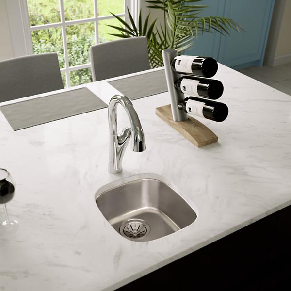 Elkay ELUH1113 Lustertone Classic Stainless Steel 14-1/4" x 15-3/4" x 5-15/16" Single Bowl Undermount Sink