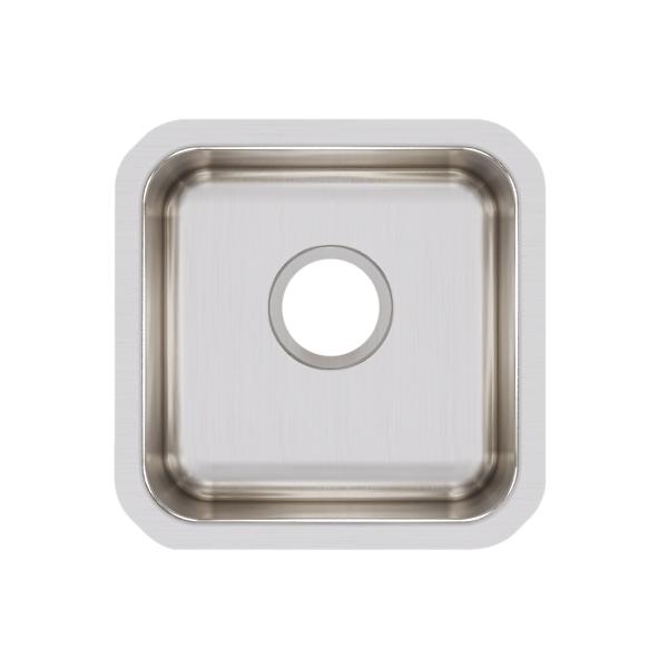 Elkay ELUH1212 Lustertone® Classic Stainless Steel 14-1/2" x 14-1/2" x 7" Single Bowl Undermount Sink