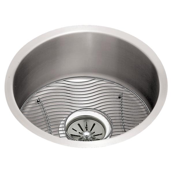 Elkay ELUH12FBDBG Lustertone® Classic Stainless Steel 14-3/8" x 14-3/8" x 6" Single Bowl Undermount Sink Kit