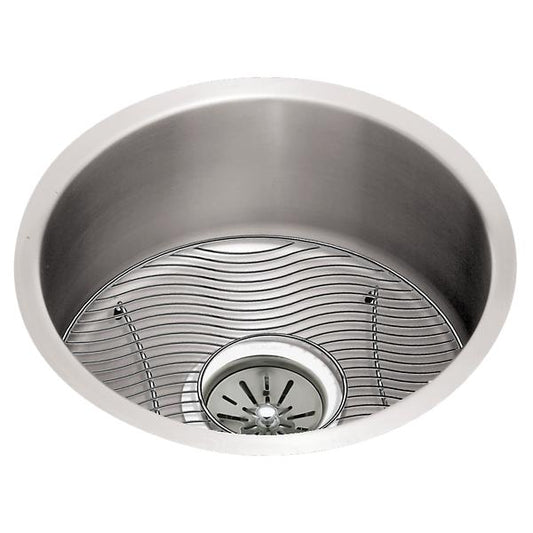 Elkay ELUH12FBDBG Lustertone® Classic Stainless Steel 14-3/8" x 14-3/8" x 6" Single Bowl Undermount Sink Kit