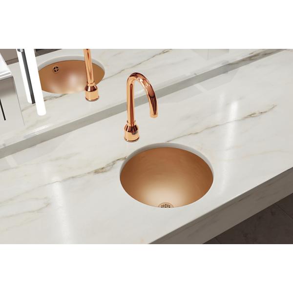 Elkay ELUH12LV-CU CuVerro® antimicrobial copper 14-3/8" x 14-3/8" x 6" Single Bowl Undermount Bathroom Sink