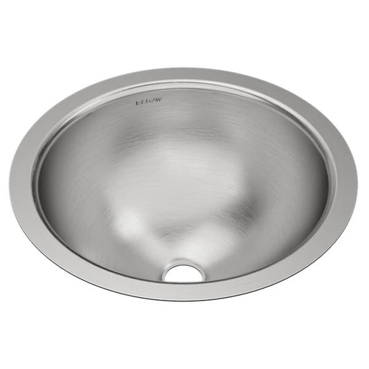 Elkay ELUH12LV Asana Stainless Steel 14-3/8" x 14-3/8" x 6" Single Bowl Undermount Bathroom Sink with Overflow