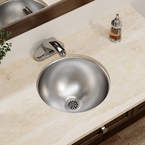Elkay ELUH12 Asana Stainless Steel 14-3/8" x 14-3/8" x 6" Single Bowl Undermount Bathroom Sink