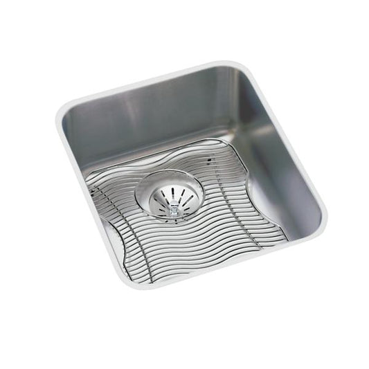 Elkay ELUH1316PDBG Lustertone® Classic Stainless Steel 16" x 18-1/2" x 7-7/8" Single Bowl Undermount Sink Kit with Perfect Drain®