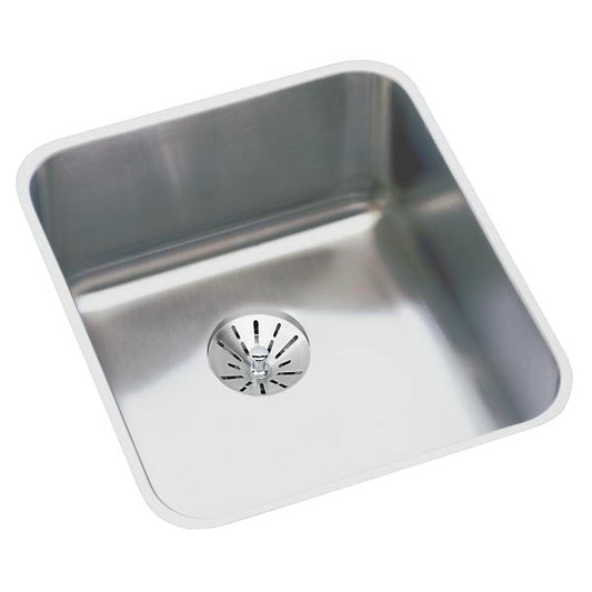 Elkay ELUH1316PD Lustertone® Classic Stainless Steel 16" x 18-1/2" x 7-7/8" Single Bowl Undermount Sink with Perfect Drain®