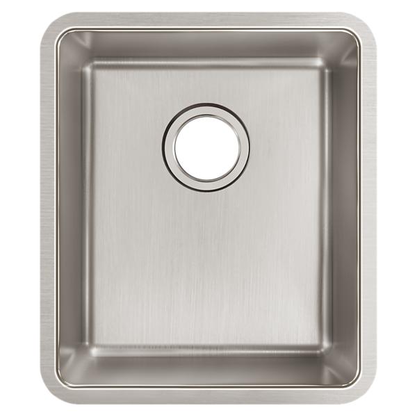 Elkay ELUH1316T Lustertone Iconix® 18 Gauge Stainless Steel 16" x 18-1/2" x 8" Single Bowl Undermount Sink