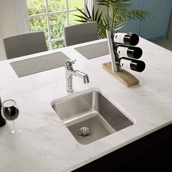 Elkay ELUH1316 Lustertone® Classic Stainless Steel 16" x 18-1/2" x 7-7/8" Single Bowl Undermount Sink