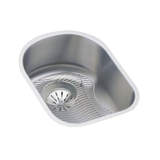 Elkay ELUH1317DBG Lustertone® Classic Stainless Steel 14" x 17-1/2" x 7-1/2" Single Bowl Undermount Sink Kit