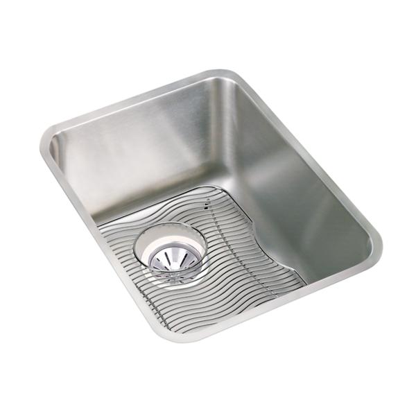 Elkay ELUH141810DBG Lustertone® Classic Stainless Steel 16-1/2" x 20-1/2" x 9-7/8" Single Bowl Undermount Sink Kit