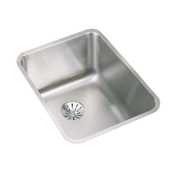 Elkay ELUH141810PD Lustertone® Classic Stainless Steel, 16-1/2" x 20-1/2" x 9-7/8" Single Bowl Undermount Sink with Perfect Drain®