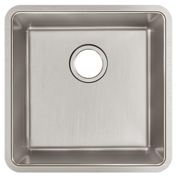 Elkay ELUH1616T Lustertone Iconix® 18 Gauge Stainless Steel 18-1/2" x 18-1/2" x 9" Single Bowl Undermount Sink