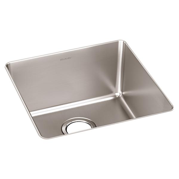 Elkay ELUH1616T Lustertone Iconix® 18 Gauge Stainless Steel 18-1/2" x 18-1/2" x 9" Single Bowl Undermount Sink