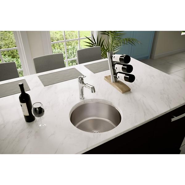 Elkay ELUH16FB Lustertone® Classic Stainless Steel 18-3/8" x 18-3/8" x 8" Single Bowl Undermount Sink