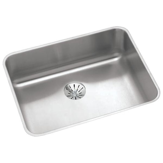 Elkay ELUH2115PD Lustertone® Classic Stainless Steel, 23-1/2" x 18-1/4" x 7-1/2" Single Bowl Undermount Sink with Perfect Drain®