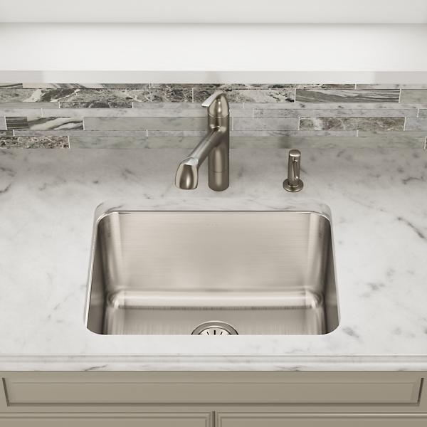 Elkay ELUH2115 Lustertone® Classic Stainless Steel, 23-1/2" x 18-1/4" x 7-1/2" Single Bowl Undermount Sink