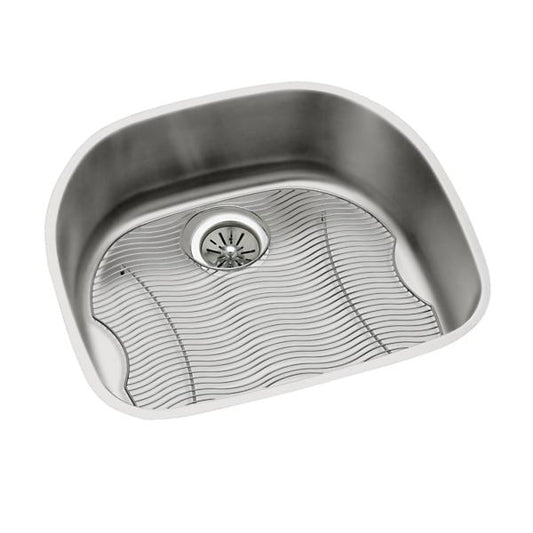 Elkay ELUH2118DBG Lustertone Classic Stainless Steel 23-5/8" x 21-1/4" x 7-1/2" Single Bowl Undermount Sink Kit