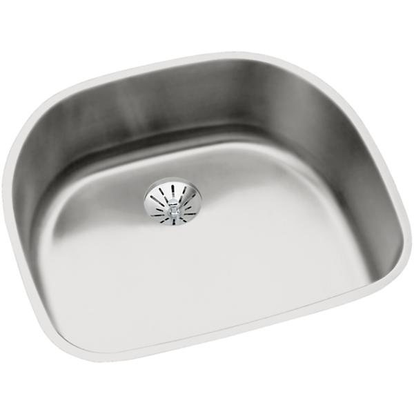 Elkay ELUH2118PD Lustertone® Classic Stainless Steel, 23-5/8" x 21-1/4" x 7-1/2" Single Bowl Undermount Sink with Perfect Drain®