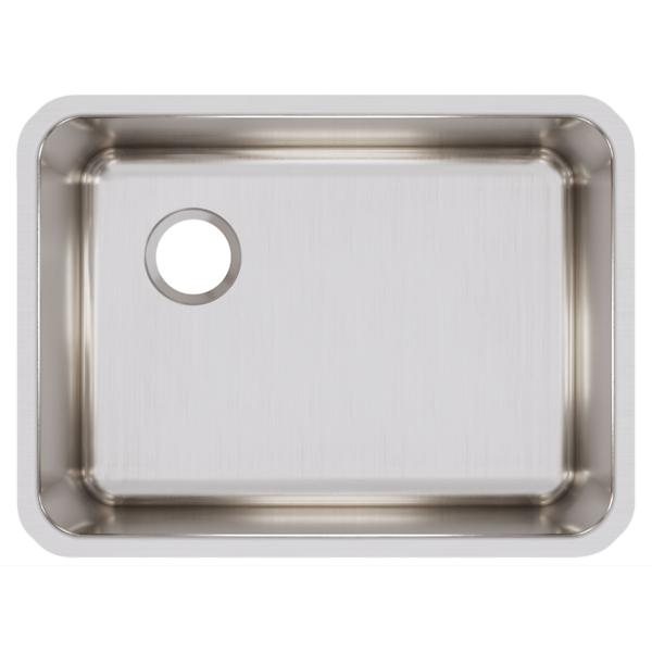 Elkay ELUH231710L Lustertone® Classic Stainless Steel 25-1/2" x 19-1/4" x 10" Single Bowl Undermount Sink with Left Drain