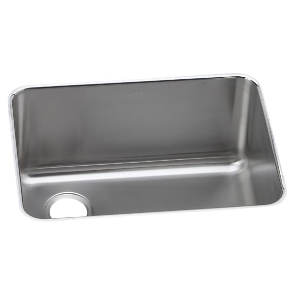 Elkay ELUH231712L Lustertone® Classic Stainless Steel 25-1/2" x 19-1/4" x 12" Single Bowl Undermount Sink with Left Drain